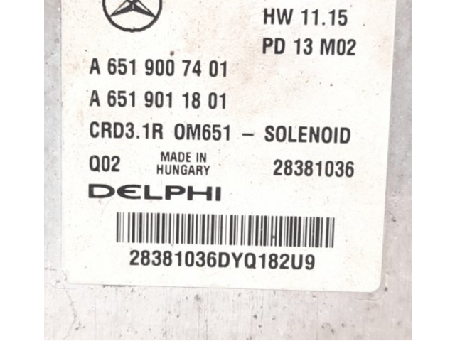 Řídící jednotka 6519007401, A6519007401   Mercedes-Benz GLK (X204) 2011