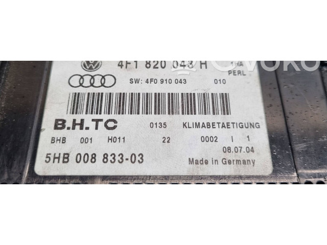 Блок управления климат-контролем 4F1820043H, 4F0910043   Audi A6 S6 C6 4F