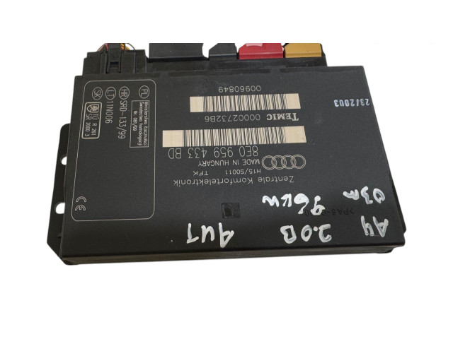 Блок комфорта 8E0959433BD, 00960849   Audi A4 S4 B6 8E 8H   