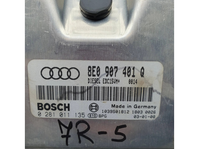 Блок управления двигателя 8E0907401Q, 0281011135   Audi A6 S6 C5 4B