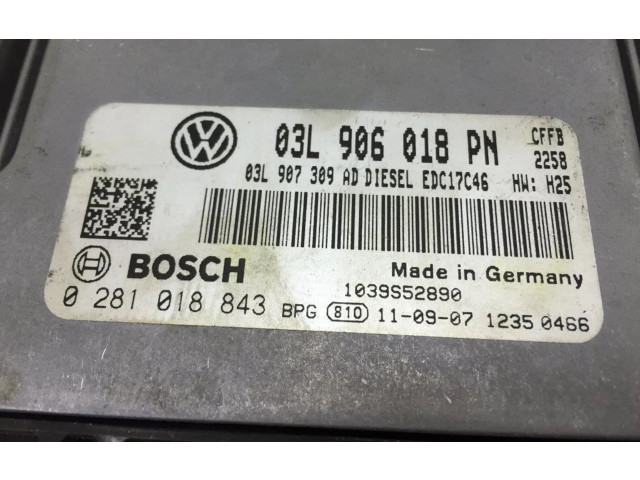 Řídící jednotka 03L906018PN, 0281018843   Volkswagen Beetle A5 2011