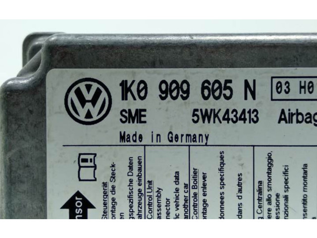 Блок подушек безопасности 1K0909605N, 03H015S2100   Volkswagen Golf Plus