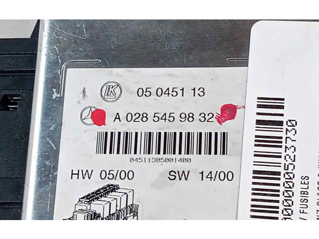   Pojistková skříňka A0285459832   Mercede-Benz S W220 