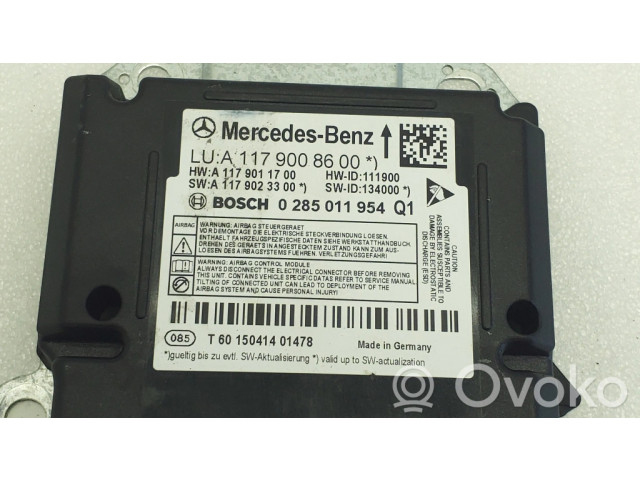 Блок подушек безопасности A1179008600, 0285011954   Mercedes-Benz A W176