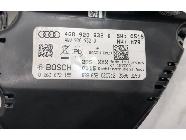 Přístrojová deska  Audi A6 C7 2012 4G8920932D  