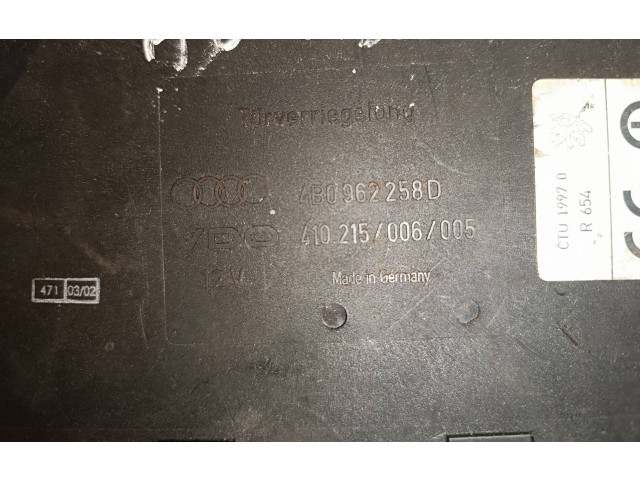 Блок комфорта 4B0962258D, 410215006005   Audi A6 S6 C5 4B   