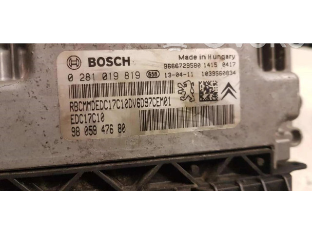 Řídící jednotka 9805947680   Peugeot 2008 I 