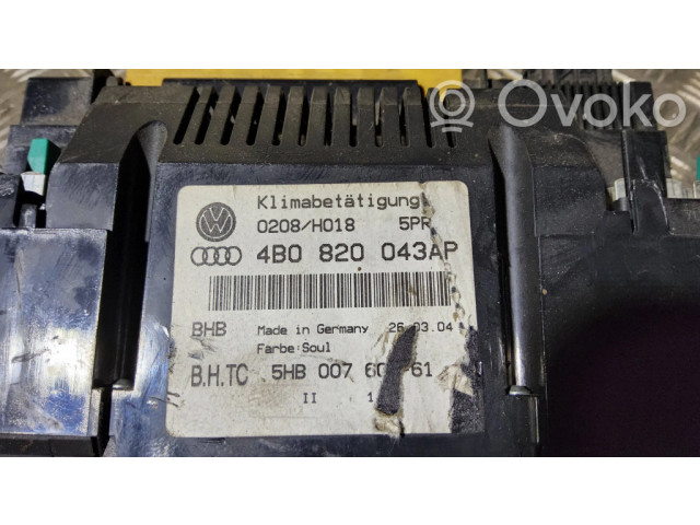 Блок управления климат-контролем 4B0820043AP, 0208H018   Audi A6 S6 C5 4B