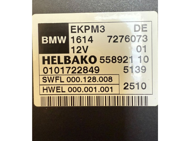 Pojistková skříňka Блок управления топливного насоса 7276073, 55892110   BMW 6 F12 F13 2014