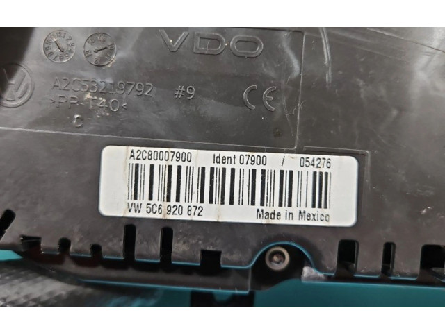 Přístrojová deska  Volkswagen Jetta VI 2013 5C6920872, IMPRK1313686  