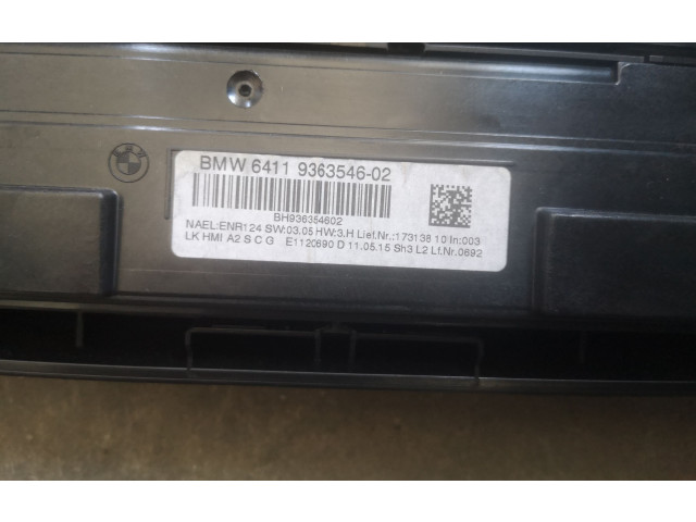 Блок управления климат-контролем 9363498, 9363546   BMW 1 F20 F21