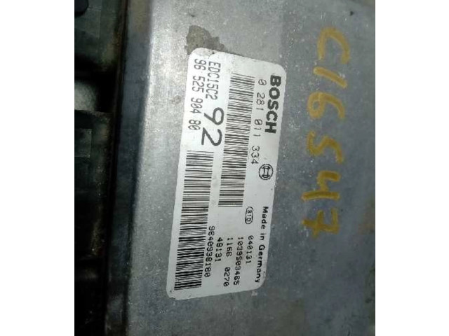 Řídící jednotka 0281011334, 9652590480   Peugeot 807 2004