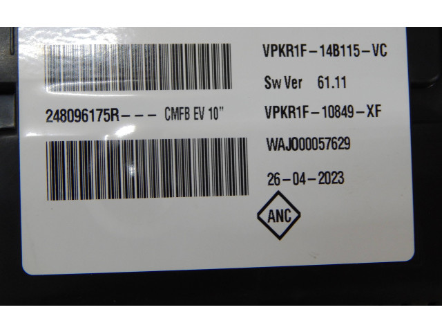 Přístrojová deska  Renault Kangoo III 2023 248096175R, WAJ000057629  