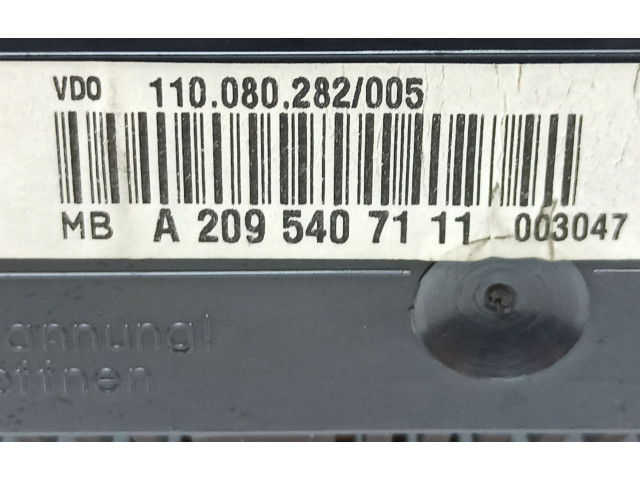 Панель приборов A2095407111, 110080282   Mercedes-Benz CLK A209 C209       