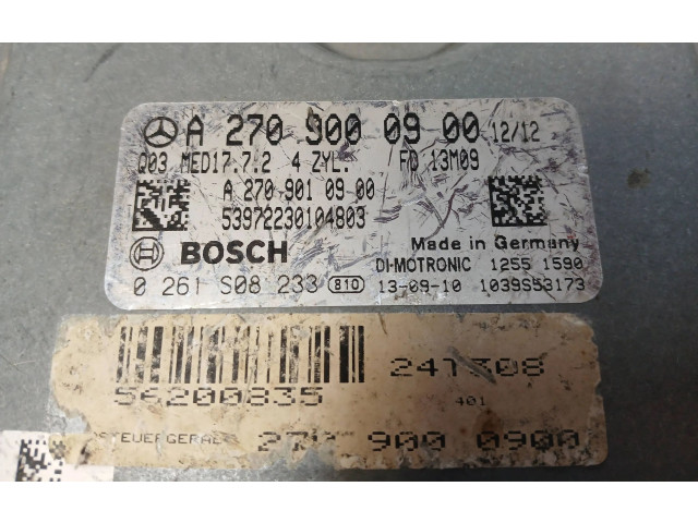 Řídící jednotka A2709000900, 0261S08233   Mercedes-Benz CLA C117 X117 W117 2013