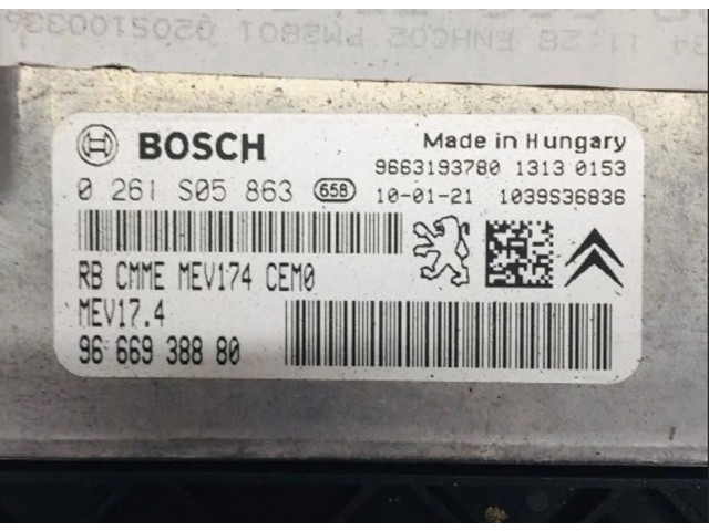 Řídící jednotka 9666938880, 9663193780   Peugeot 5008 2009