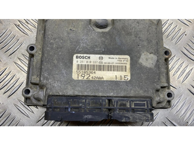 Блок управления двигателя 55185364, 0281010337   Fiat Stilo