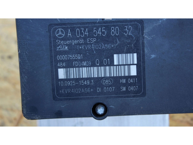 Jednotka ABS 0054316712, 0345458032   Mrcedes-Benz E W210 2001