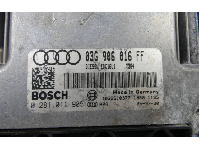 Řídící jednotka 03G906016FF, 1039S10377   Audi A3 S3 A3 Sportback 8P 2005