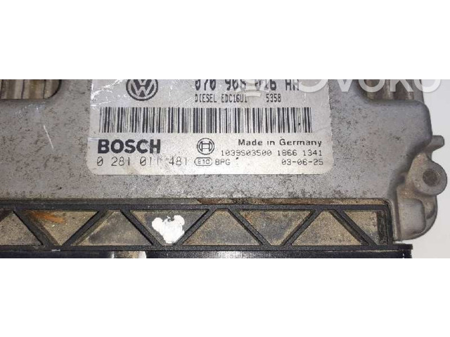 Řídící jednotka 070906016AA, 0281011481   Volkswagen Touareg I 2003