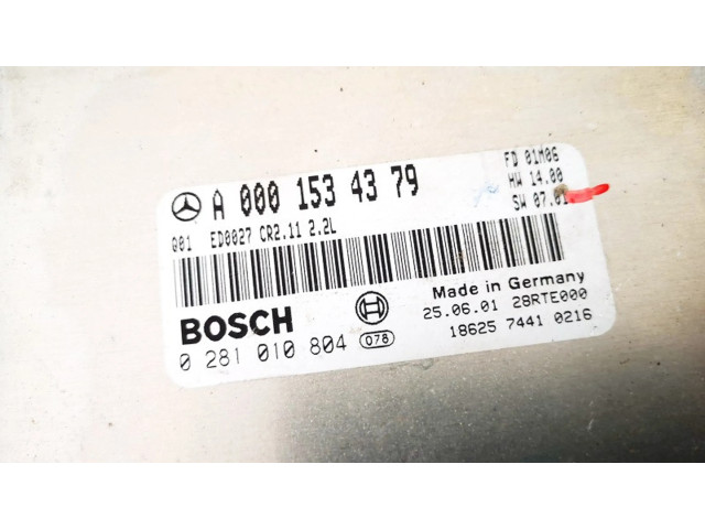 Řídící jednotka a0001534379, 0281010804   Mercedes-Benz E W210 2001