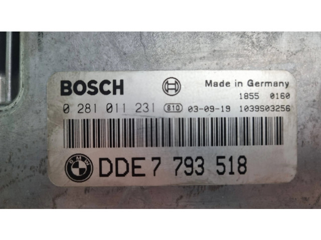 Řídící jednotka 7793518, 0281011231   BMW 7 E65 E66 2005