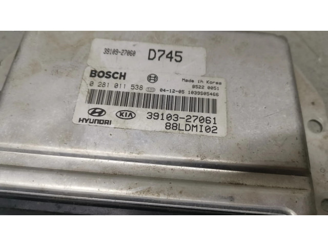 Řídící jednotka 0281011538, 3910327061   KIA Cerato 2006