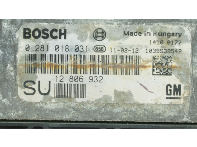 Řídící jednotka 0281018031, 12806932   Saab 9-3 Ver2 2003