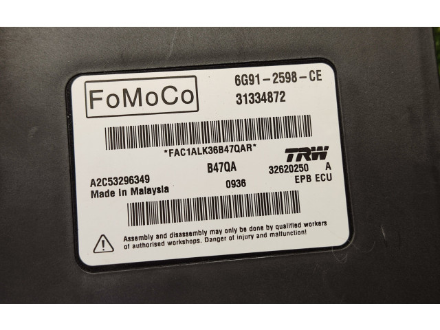Рулевая рейка  Модуль управления ручным тормозом 31334872, 6G912598CE   Volvo S60 2011 - 2013 года