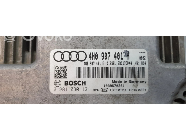 Блок управления двигателя 4H0907401H, 0281030131   Audi A8 S8 D4 4H