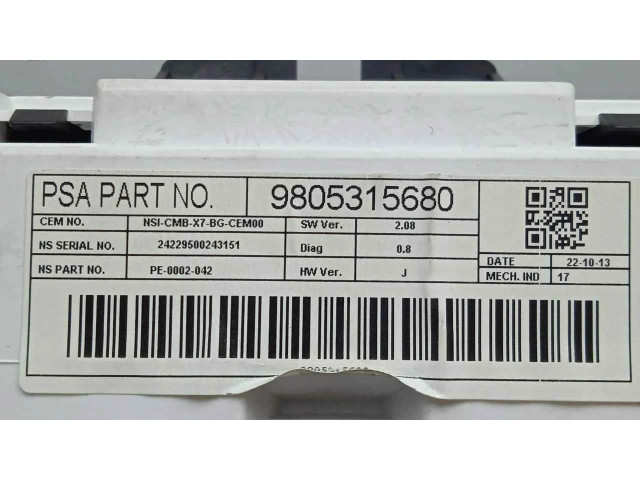 Панель приборов 9805315680, 1.CONECTOR   Citroen C5       