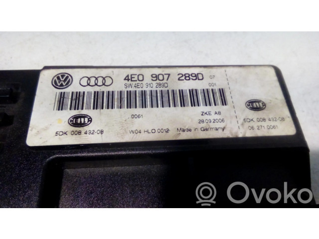 Блок комфорта 4E0907289D, 5DK00843208   Audi A8 S8 D3 4E   