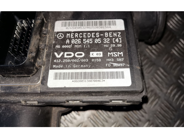 Řídící jednotka A0265450532, A1661402100   Mercedes-Benz A W168 2000