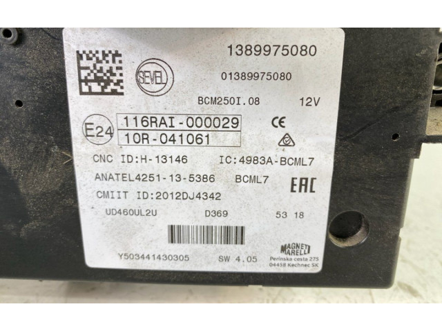   Pojistková skříňka 1389975080, 1625932280   Citroen Jumper 2018