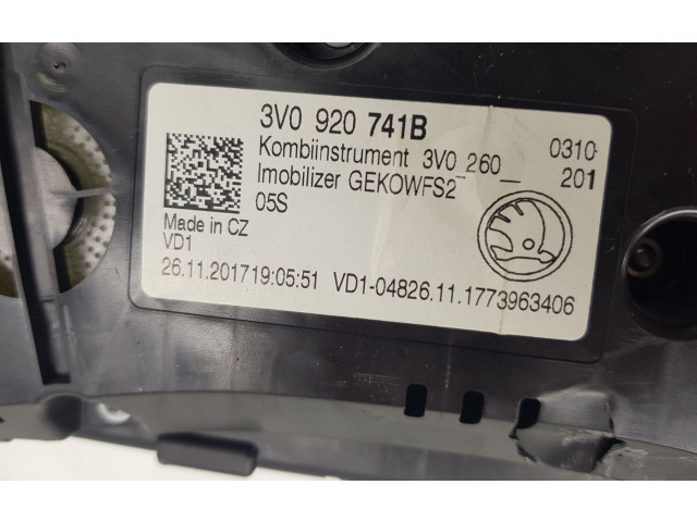 Přístrojová deska  Skoda Superb B8 (3V) 2017 3V0920741B, 3V0920741B  