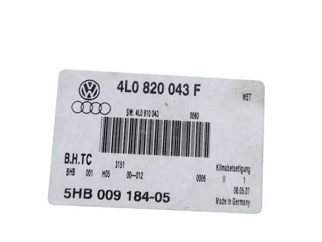 Блок управления климат-контролем 4L0820043F, 4L0910043   Audi Q7 4L