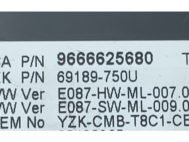 Přístrojová deska  Peugeot 5008 2010 9666625680  