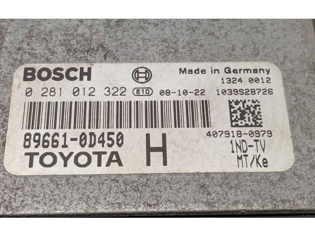 Řídící jednotka 896610D450, 896610D450   Toyota Yaris 2009