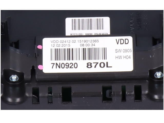 Přístrojová deska  Volkswagen Sharan 2015 7N0920870L  