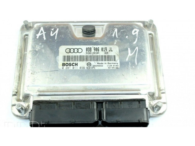 Блок управления двигателя 038906019JL, 0281011036   Audi A4 S4 B6 8E 8H