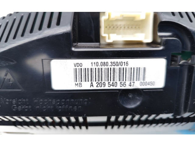 Панель приборов A2095405647   Mercedes-Benz CLK A209 C209       