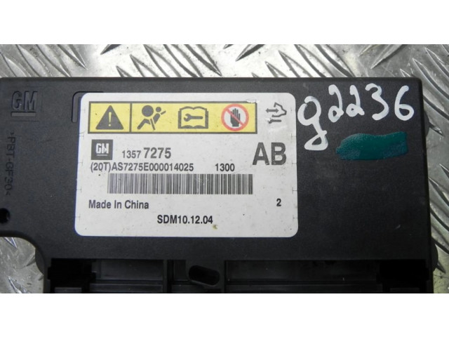 Блок подушек безопасности 13577275, G2236   Vauxhall Meriva B