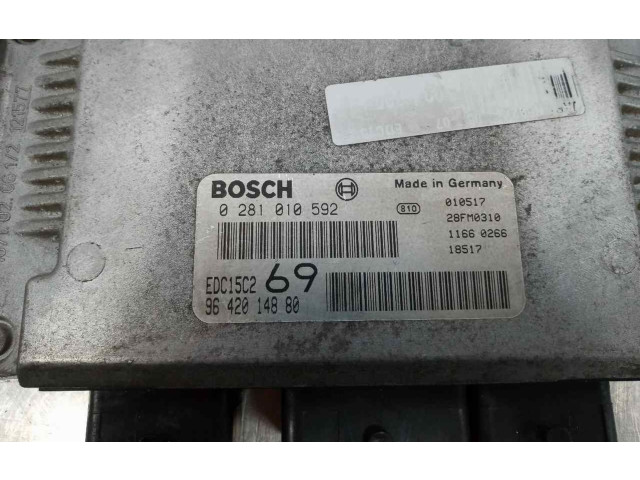 Блок управления двигателя 9642014880, 0281010592   Citroen Jumpy   