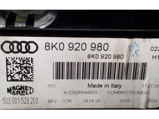 Панель приборов 8K0920980   Audi A4 S4 B8 8K       