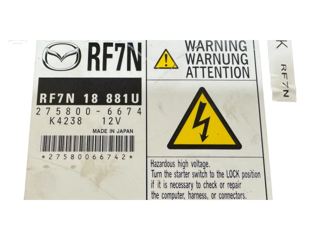 Řídící jednotka 2758006674, RF7N18881U   Mazda 5 2009