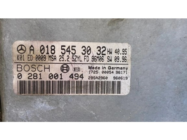 Řídící jednotka A0185453032, 0281001494   Mercedes-Benz E W210 2002