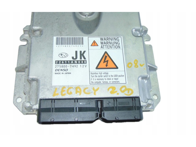 Řídící jednotka 2758007492   Subaru Legacy 2008