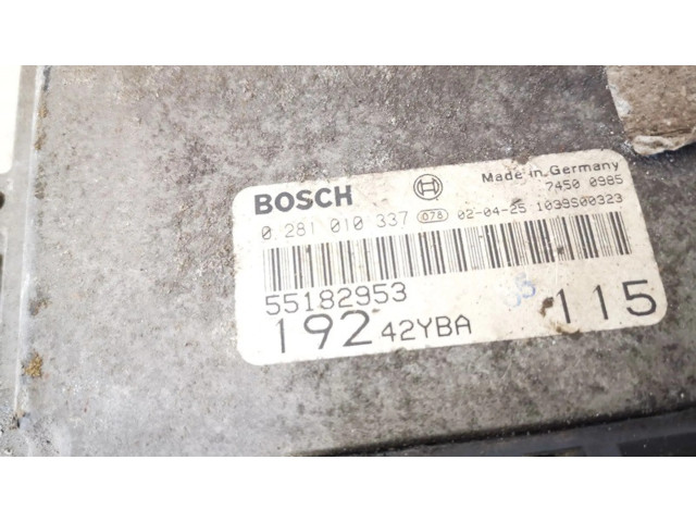 Řídící jednotka 55182953, 0281010337   Fiat Stilo 2002