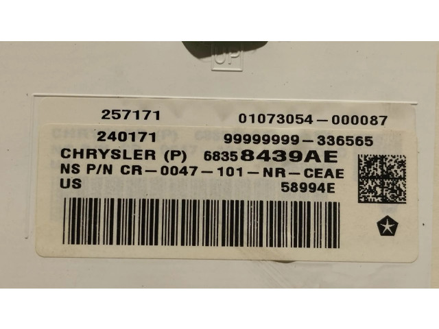 Přístrojová deska  Chrysler Pacifica 2018 68358439AE  
