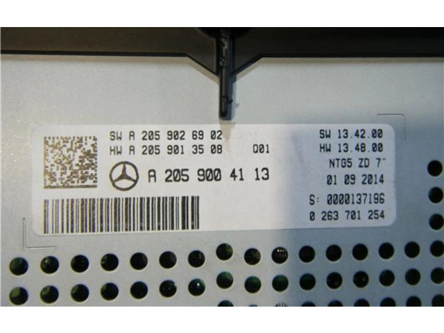 Дисплей    A2059004113, A2059026902   Mercedes-Benz C W205